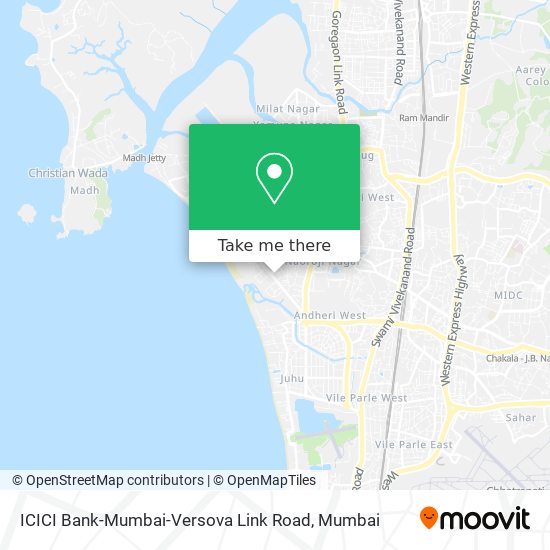ICICI Bank-Mumbai-Versova Link Road map
