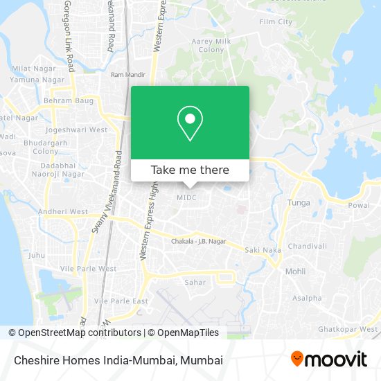 Cheshire Homes India-Mumbai map