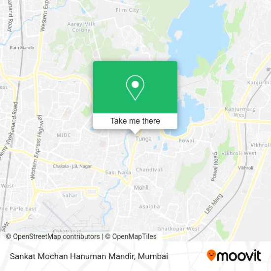 Sankat Mochan Hanuman Mandir map
