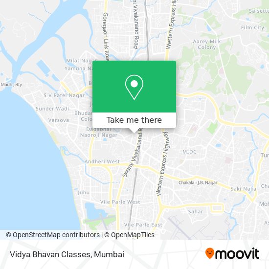 Vidya Bhavan Classes map