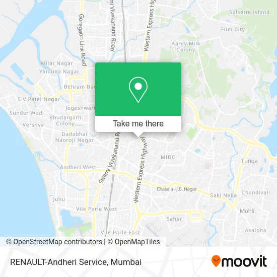 RENAULT-Andheri Service map