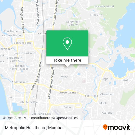Metropolis Healthcare map