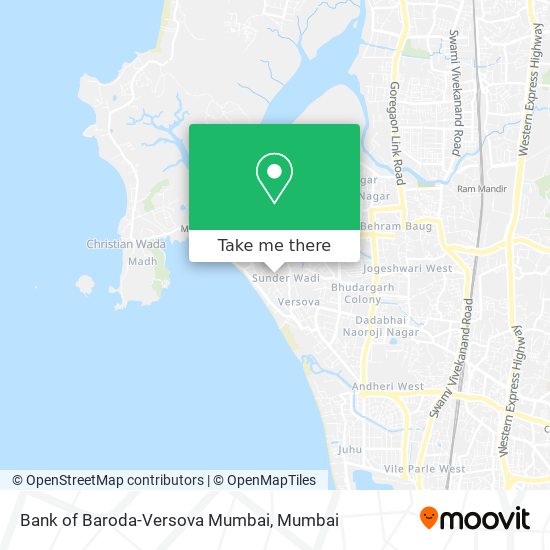 Bank of Baroda-Versova Mumbai map