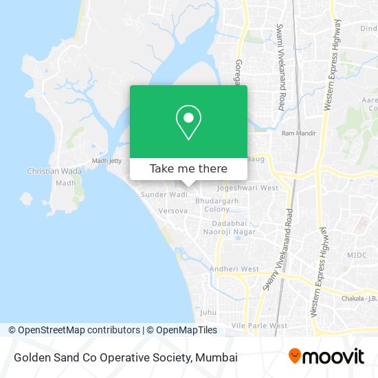 Golden Sand Co Operative Society map