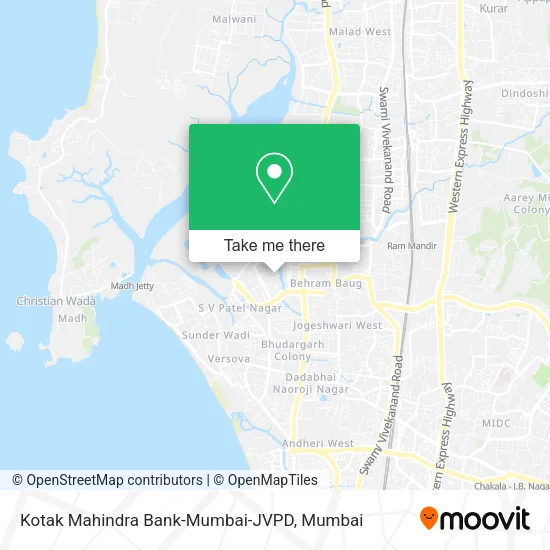 Kotak Mahindra Bank-Mumbai-JVPD map