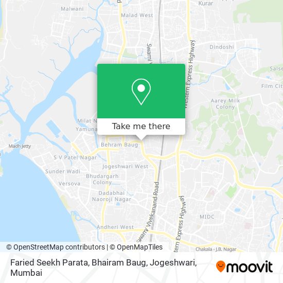 Faried Seekh Parata, Bhairam Baug, Jogeshwari map