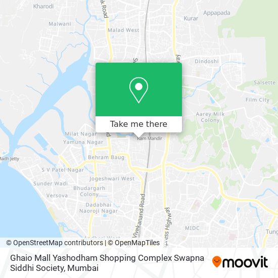 Ghaio Mall Yashodham Shopping Complex Swapna Siddhi Society map