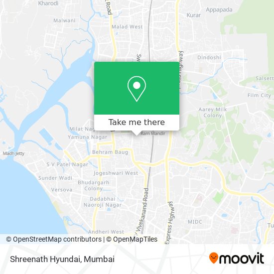 Shreenath Hyundai map