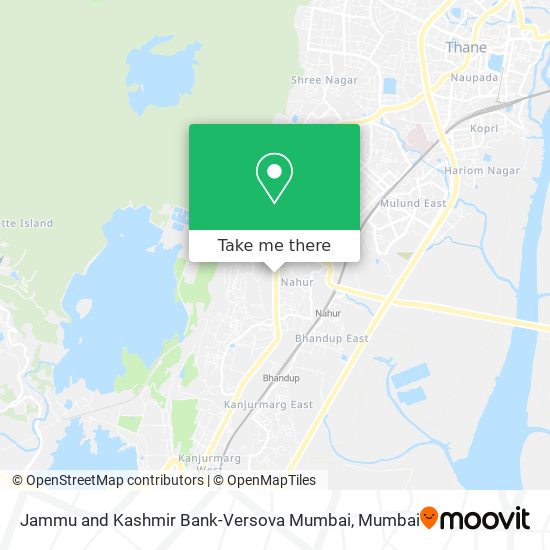 Jammu and Kashmir Bank-Versova Mumbai map