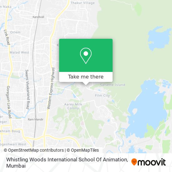 Whistling Woods International School Of Animation map