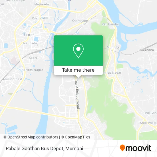 Rabale Gaothan Bus Depot map