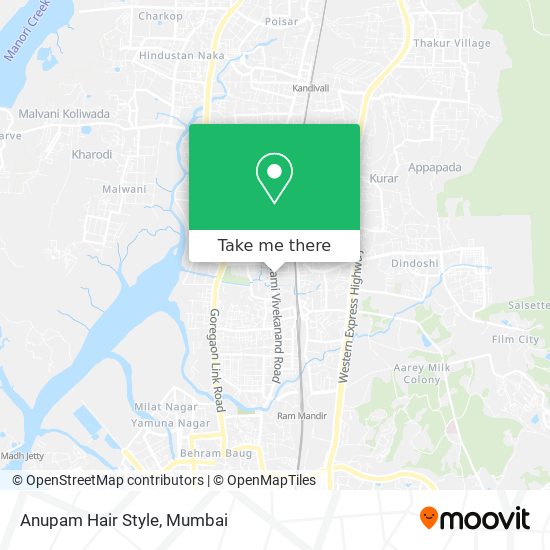 How to get to Anupam Hair Style in Goregaon by Bus, Train or Metro?