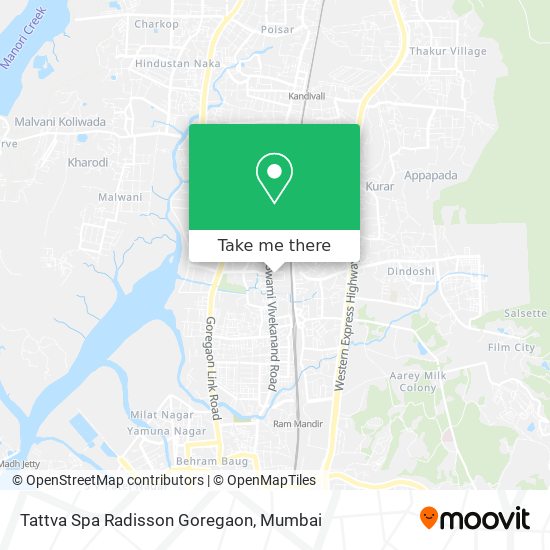 Tattva Spa Radisson Goregaon map