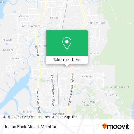 Indian Bank-Malad map