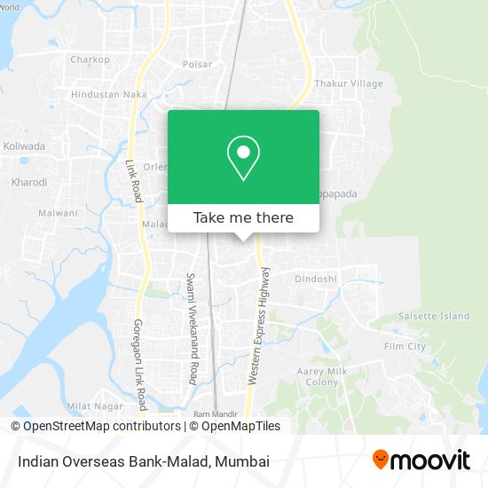 Indian Overseas Bank-Malad map