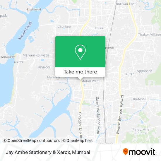Jay Ambe Stationery & Xerox map