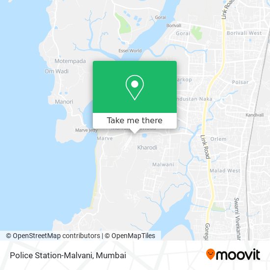 Police Station-Malvani map