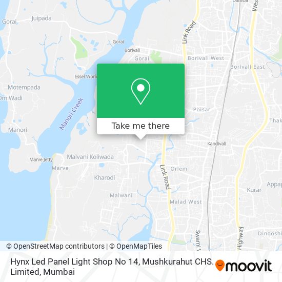 Hynx Led Panel Light Shop No 14, Mushkurahut CHS. Limited map