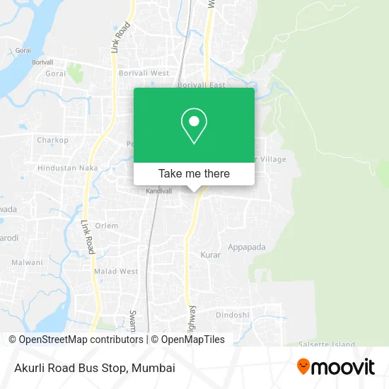 Akurli Road Bus Stop map