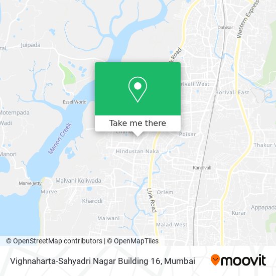 Vighnaharta-Sahyadri Nagar Building 16 map