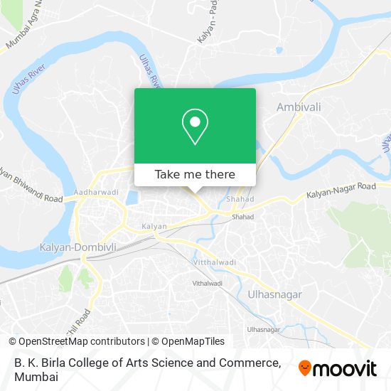 B. K. Birla College of Arts Science and Commerce map
