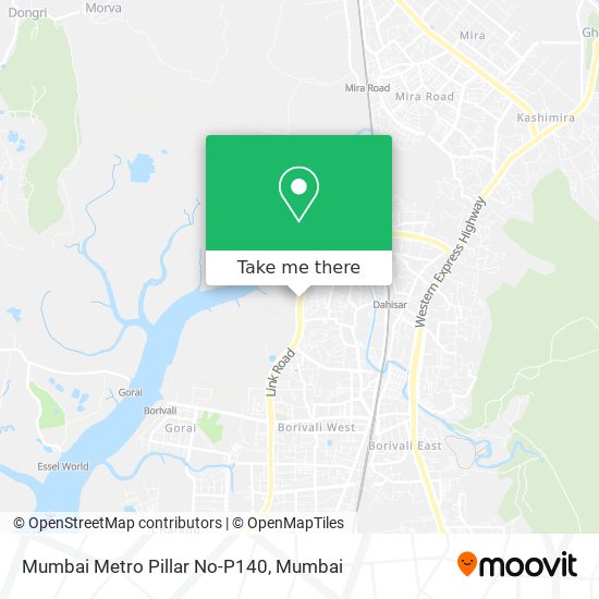 Mumbai Metro Pillar No-P140 map