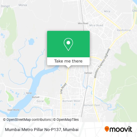 Mumbai Metro Pillar No-P137 map