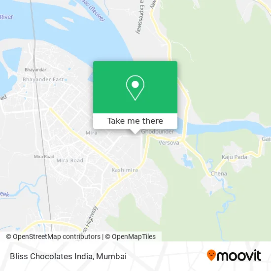Bliss Chocolates India map