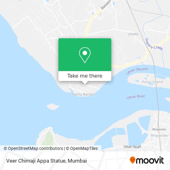 Veer Chimaji Appa Statue map