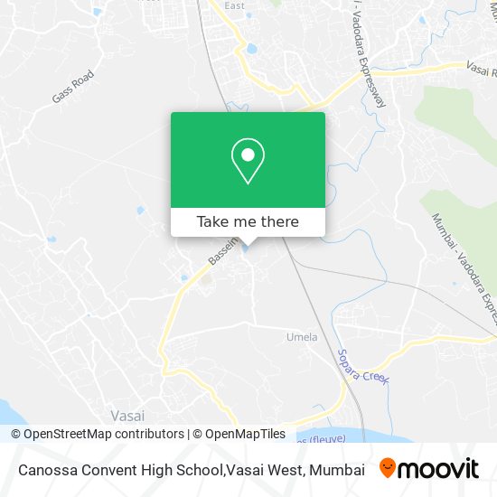 Canossa Convent High School,Vasai West map