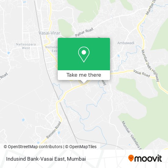 Indusind Bank-Vasai East map