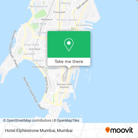 Hotel Elphinstone Mumbai map