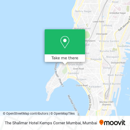 The Shalimar Hotel Kemps Corner Mumbai map