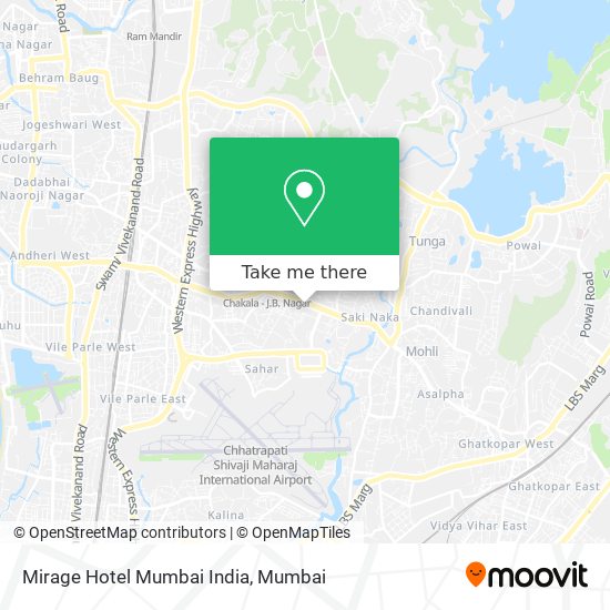 Mirage Hotel Mumbai India map