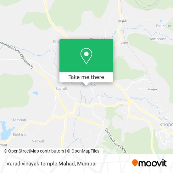 Varad vinayak temple Mahad map