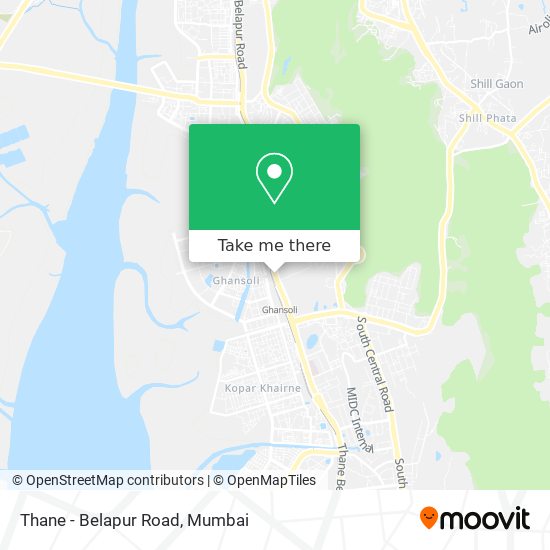 Thane - Belapur Road map