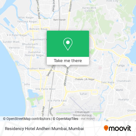 Residency Hotel Andheri Mumbai map