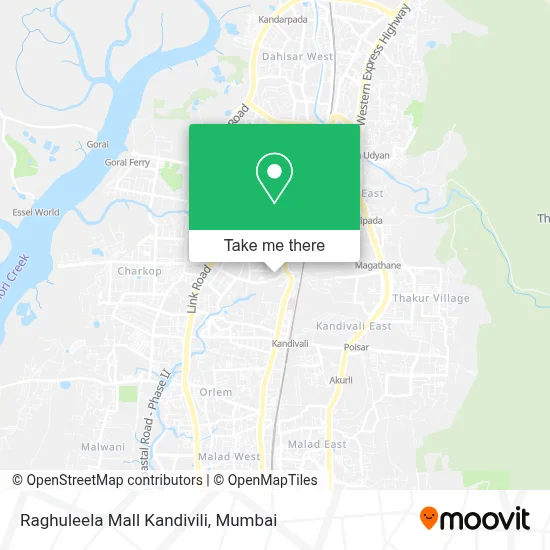 Raghuleela Mall Kandivili map