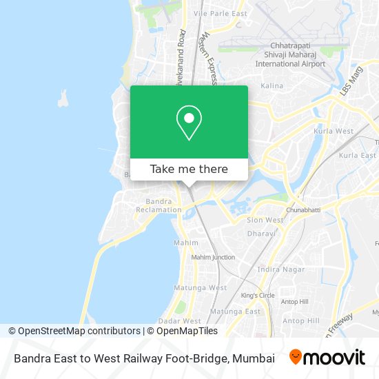 Bandra East to West Railway Foot-Bridge map