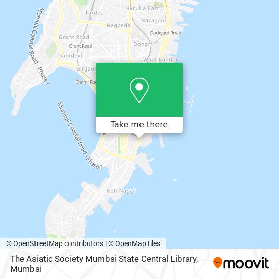 The Asiatic Society Mumbai State Central Library map