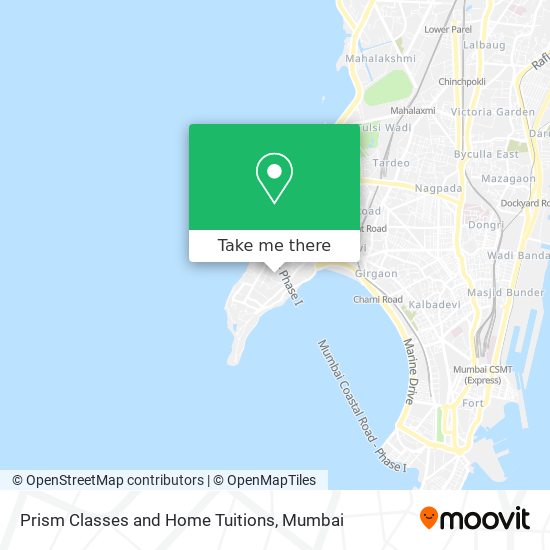 Prism Classes and Home Tuitions map
