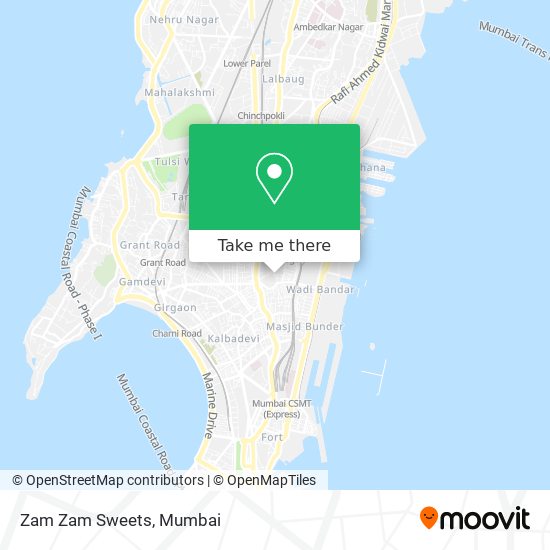 Zam Zam Sweets map