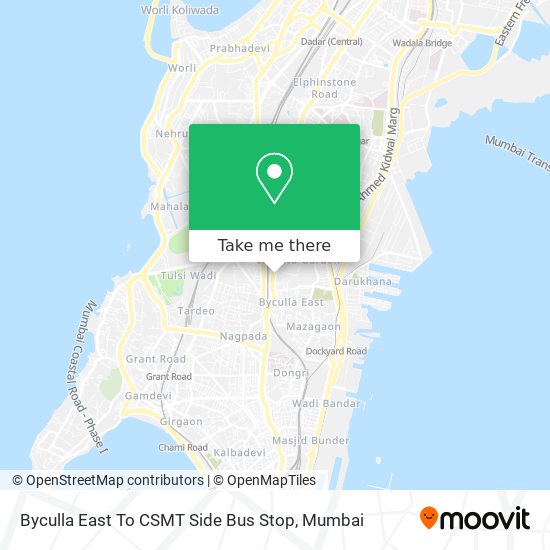 Byculla East To CSMT Side Bus Stop map