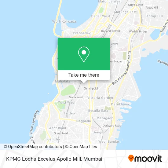 KPMG Lodha Excelus Apollo Mill map