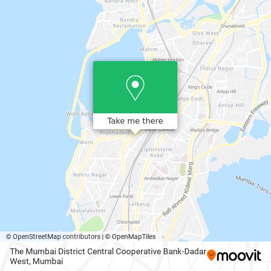 The Mumbai District Central Cooperative Bank-Dadar West map