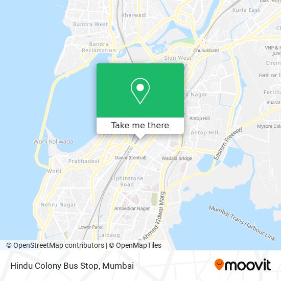 Hindu Colony Bus Stop map