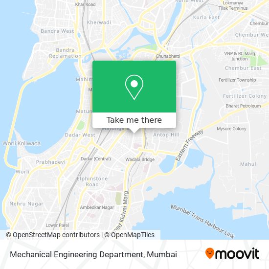 Mechanical Engineering Department map