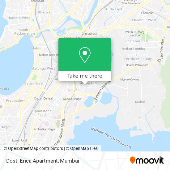 Dosti Erica Apartment map