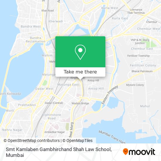 Smt Kamlaben Gambhirchand Shah Law School map