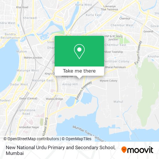 New National Urdu Primary and Secondary School map